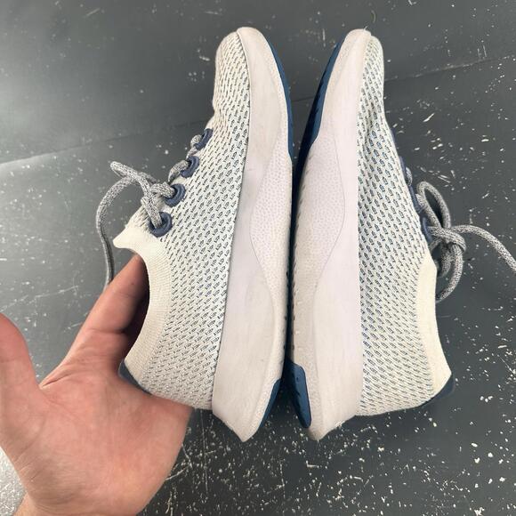 All Birds Tree Dasher White Blue ReRun Mesh Run Walk Womens 9 - Picture 8 of 9